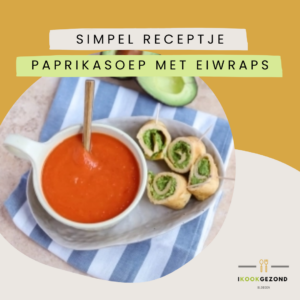 Paprikasoep met eiwraps